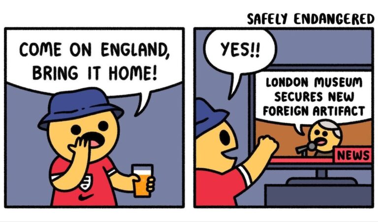 England Fan’s ‘Bring It Home’ Takes a Dark Turn When It’s a Colonial Artifact, Not a Trophy