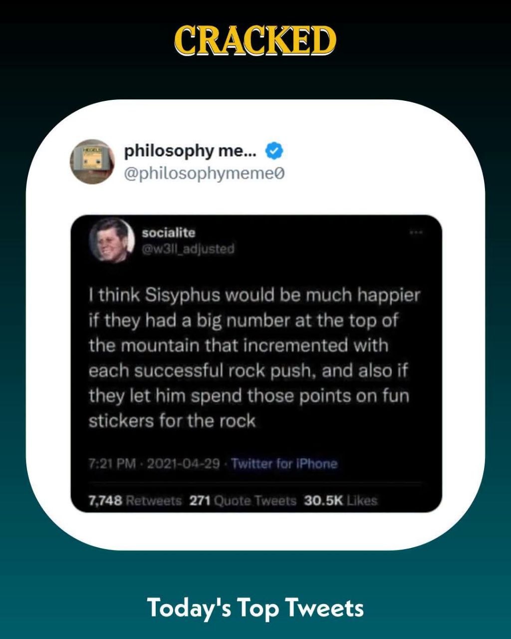 Sisyphus gamification meme
