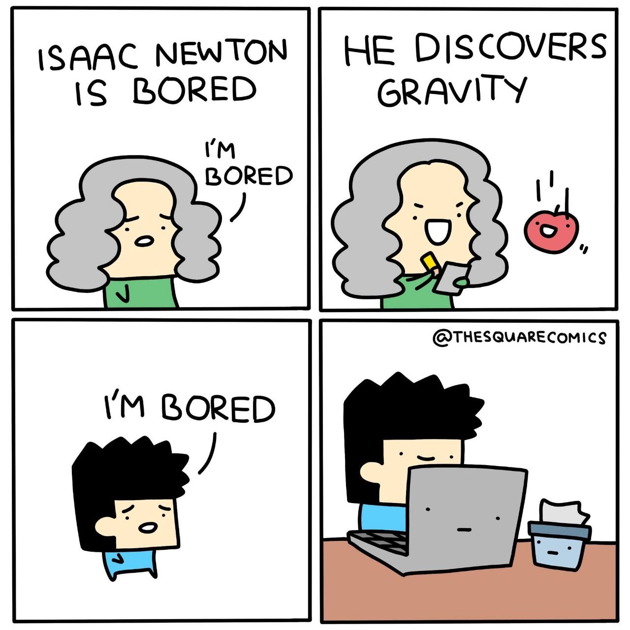 Square Comics bored Newton