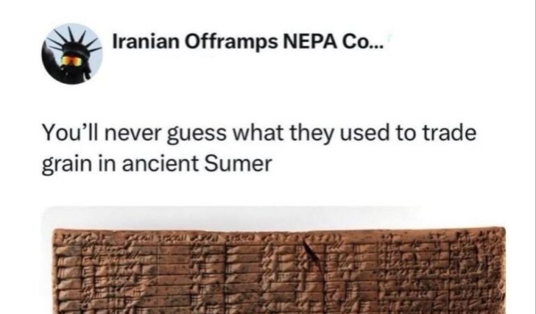 Something Feminine About a Man Using Spreadsheets — You Were Meant to Trade Grain in Ancient Sumer