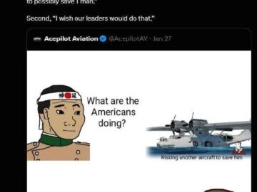 WW2 Wojak meme about Saburo Sakai PBY Catalina rescue