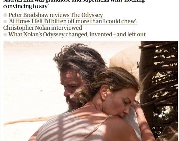 Guardian — Emily Wilson Attacks Nolan Odyssey