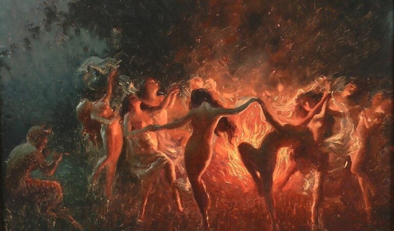 Nymphs Dancing to Pan’s Flute (1920) — Joseph Tomanek